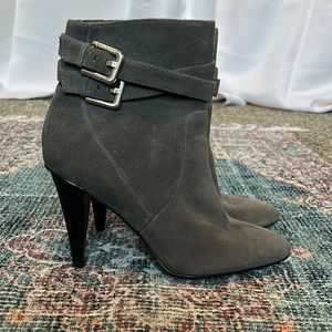 Calvin Klein Gray Suede Booties, 8.5